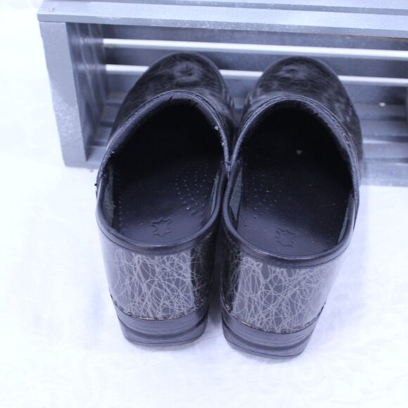 Dansko Women's Black and Gray Patterned Mules - Picture 8 of 12